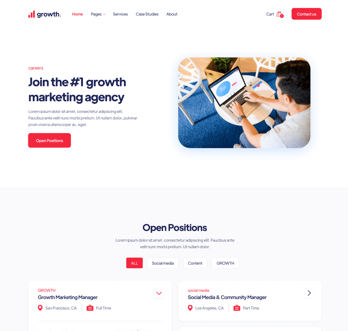 Careers - Growth Webflow Template