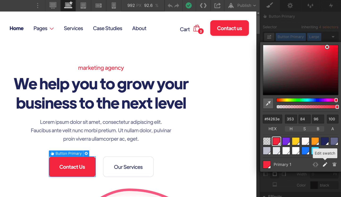 Colors - Growth Webflow Template